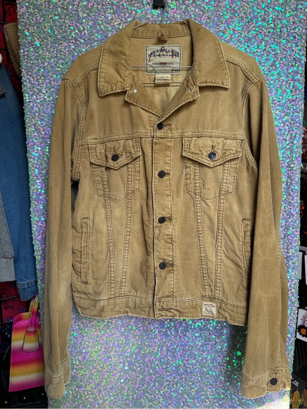 VTG Abercrombie & Fitch Tan Corduroy Button-up Jacket